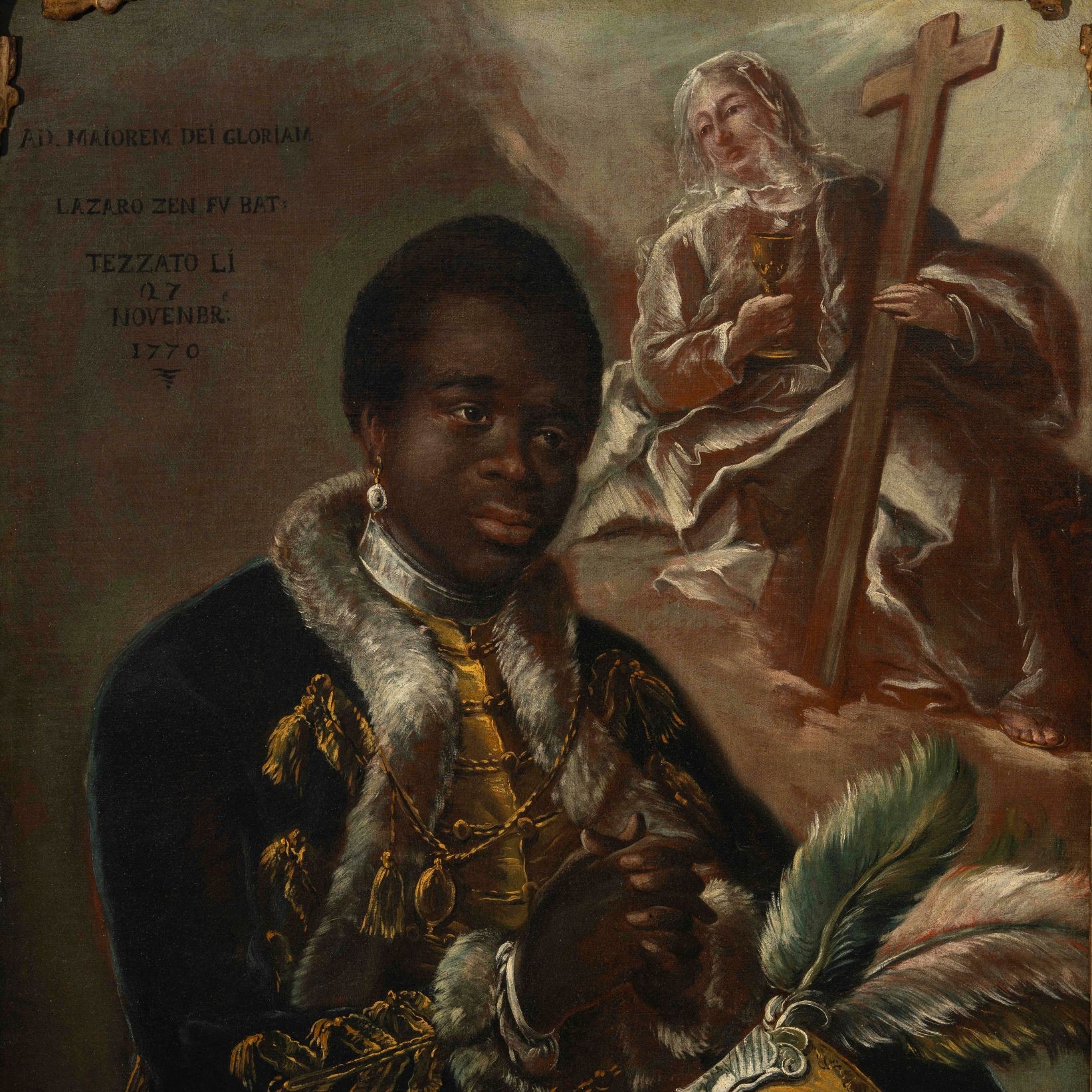 Guests at the Palace - Portrait of Lazzaro Zen by Francesco Guardi